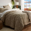 King Floral Print Trad Cotton Voile Lofty Quilt Green