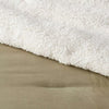 Cozy Faux Shearling Comforter and Sham 3 Piece Set, Green, King