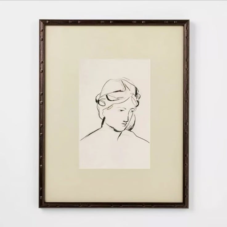 Studio McGee 16x20 Line Drawn Portrait Framed Wall Art - SHOWROOM ITEM