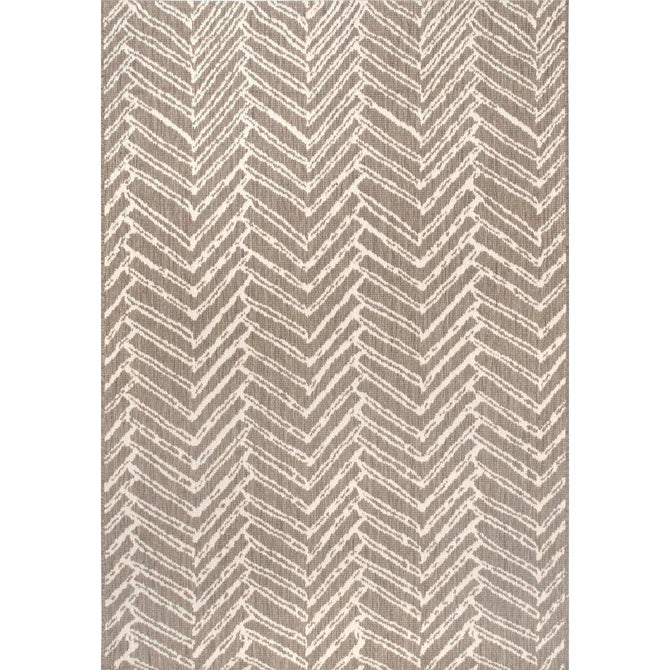Macklin Herringbone Indoor/Outdoor Area Rug 6'3"x9'2"