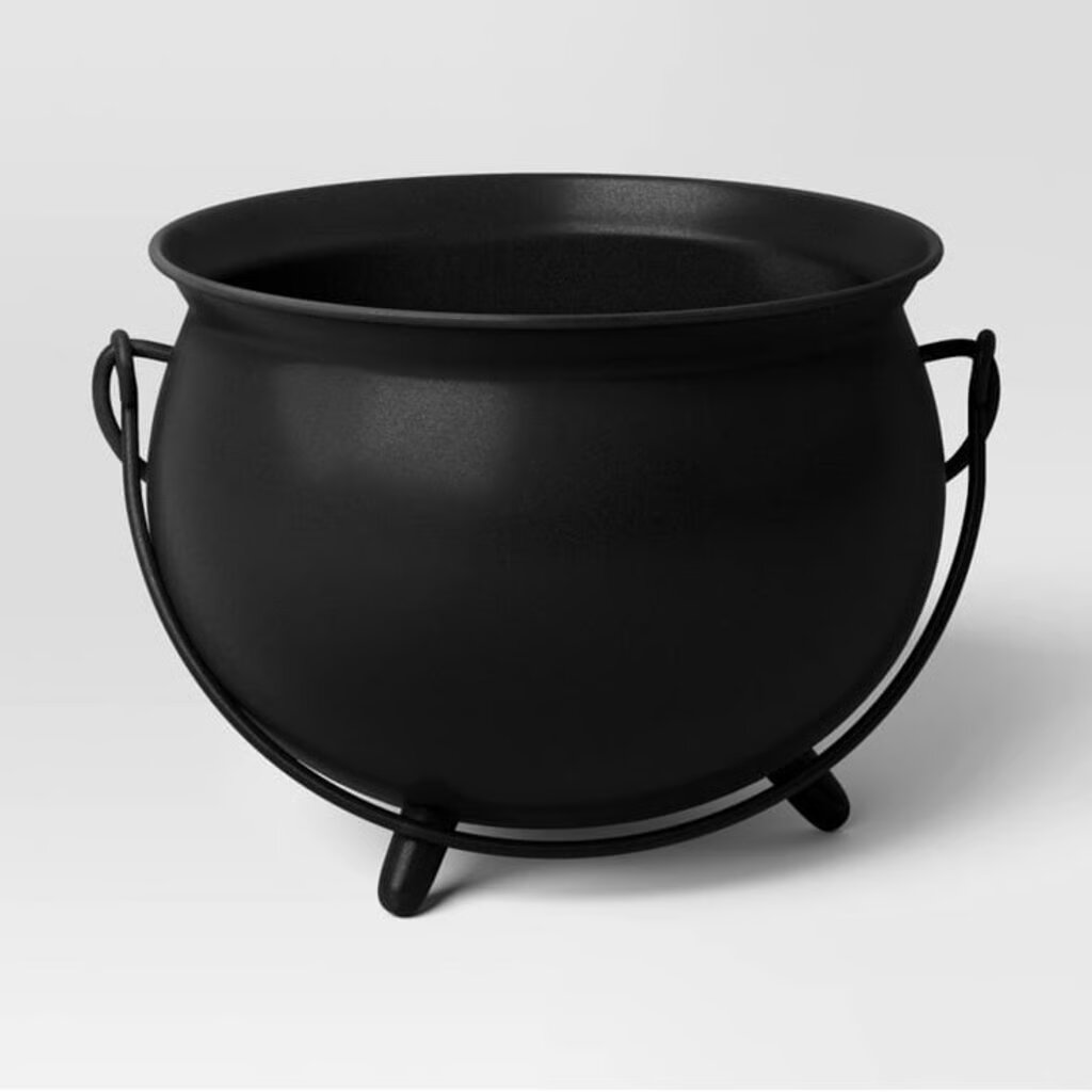 Black Metal Cauldron Decorative Halloween Iron Bowl Target
