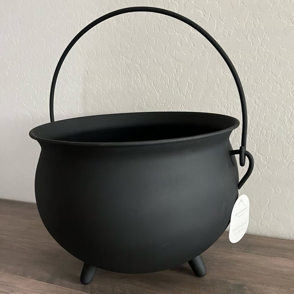 Black Metal Cauldron Decorative Halloween Iron Bowl Target