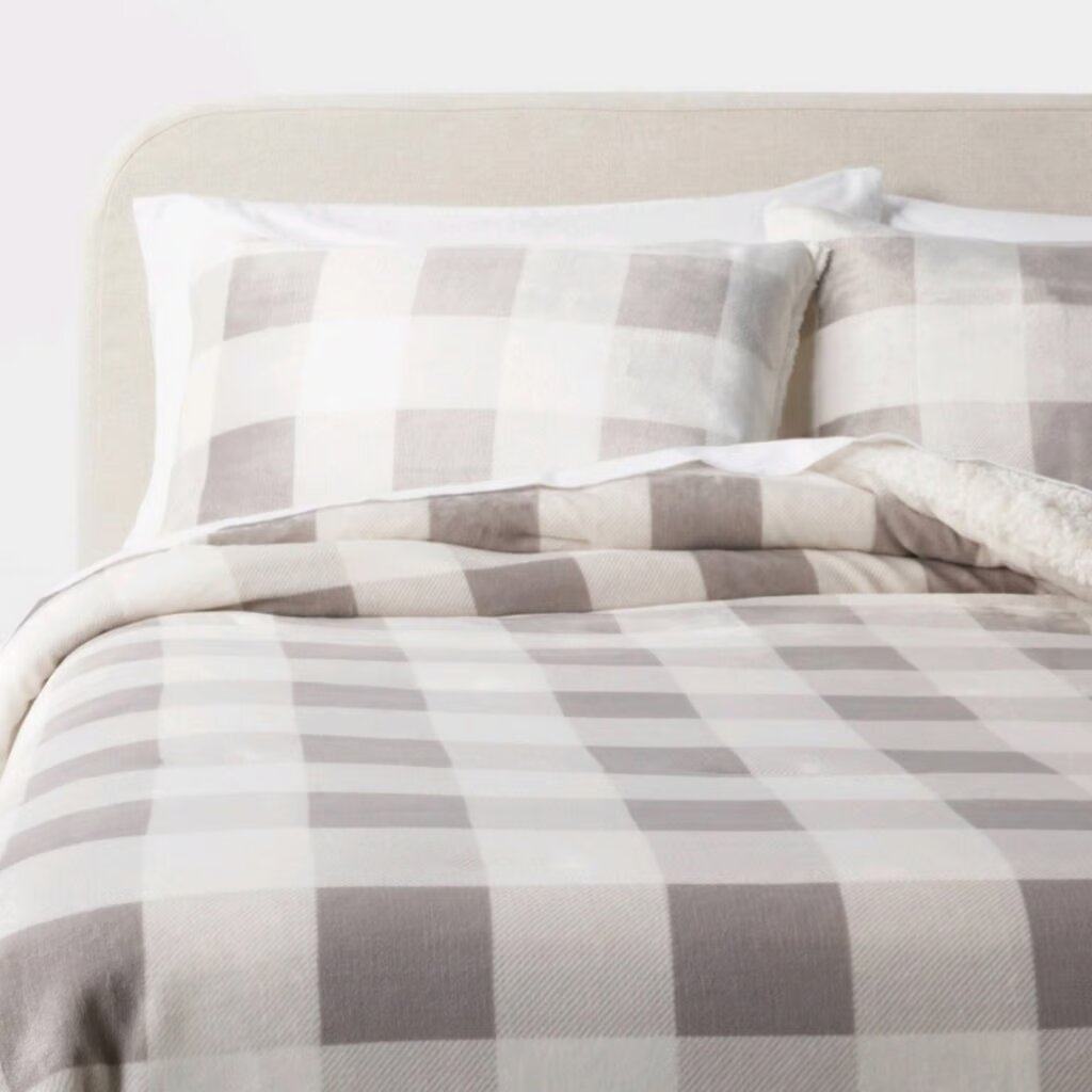 3pc King Traditional Cozy Faux Shearling Comforter and Sham Set - Full/Queen
