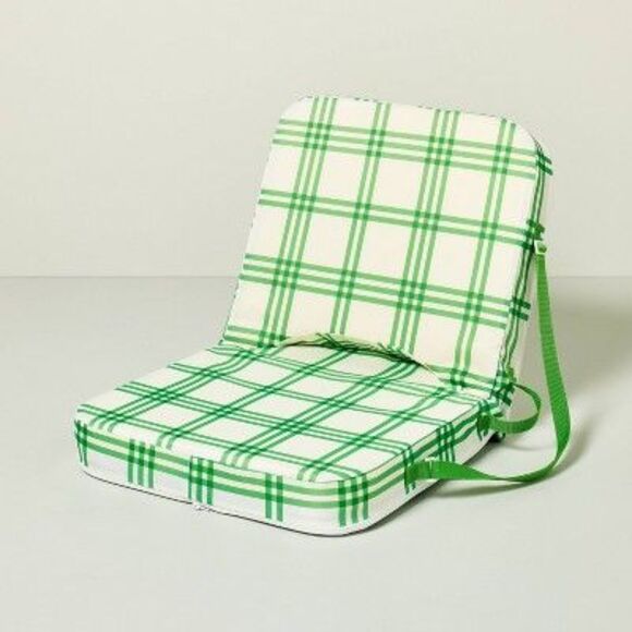 Tri-Stripe Plaid Adjustable Stadium Seat, final cut