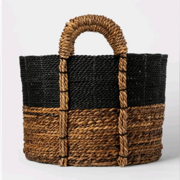 Woven Block Basket Black