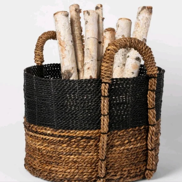 Woven Block Basket Black