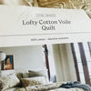 Floral Print Trad 100% Cotton Voile Lofty Quilt Green - Full/Queen