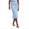 DVF X Target A-Line Sea Twig Blue Midi Skirt AND Knit Top, size XL