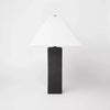 Square Table Lamp with Tapered Shade Black