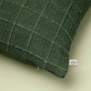 Textured Grid Square Throw Pillow Dark Green