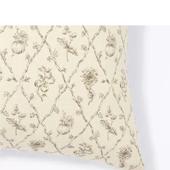 Oversized Woven Harvest Square Throw Pillow Cream