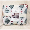 3pc Queen Holiday Matelasse Quilt and Sham Set Green Tree
