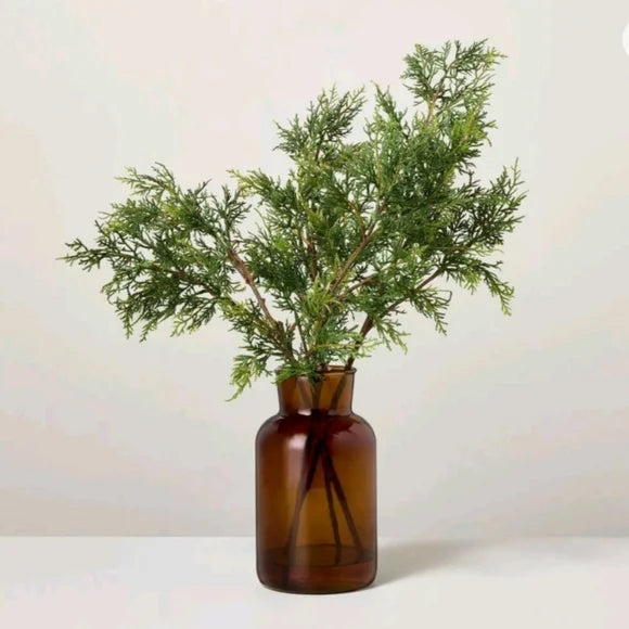 24" Faux Cedar Branch ChristmasArrangement SHOWROOM ITEM