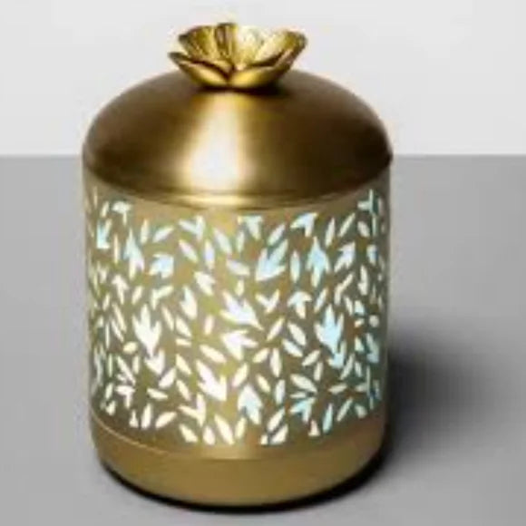 Gold Metal Floral Cutout Ultrasonic Diffuser