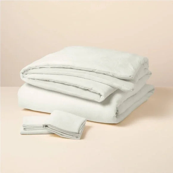 3pc Full/Queen Trellis Pattern Comforter Bedding Set Cream