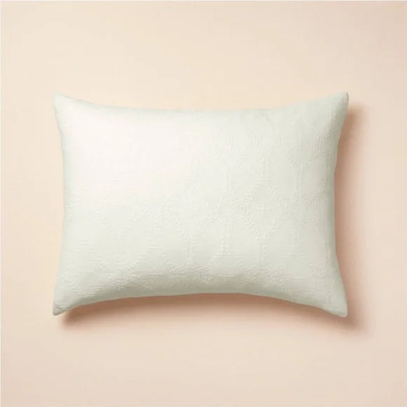 3pc Full/Queen Trellis Pattern Comforter Bedding Set Cream