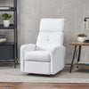 Contemporary White Push-Back Recliner Set | Upholstered, Generously Padded | Easy Assembly