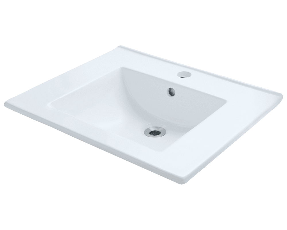 White Porcelain Vessel Sink