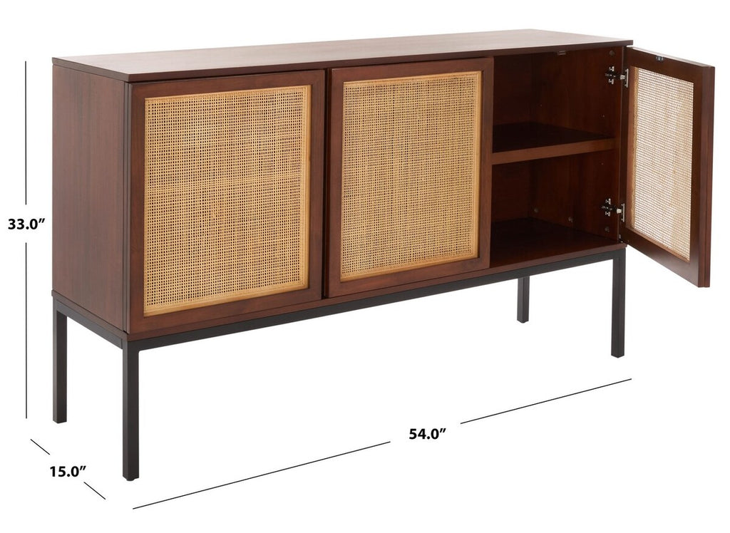 Zadie 2 Shelf Rattan Sideboard