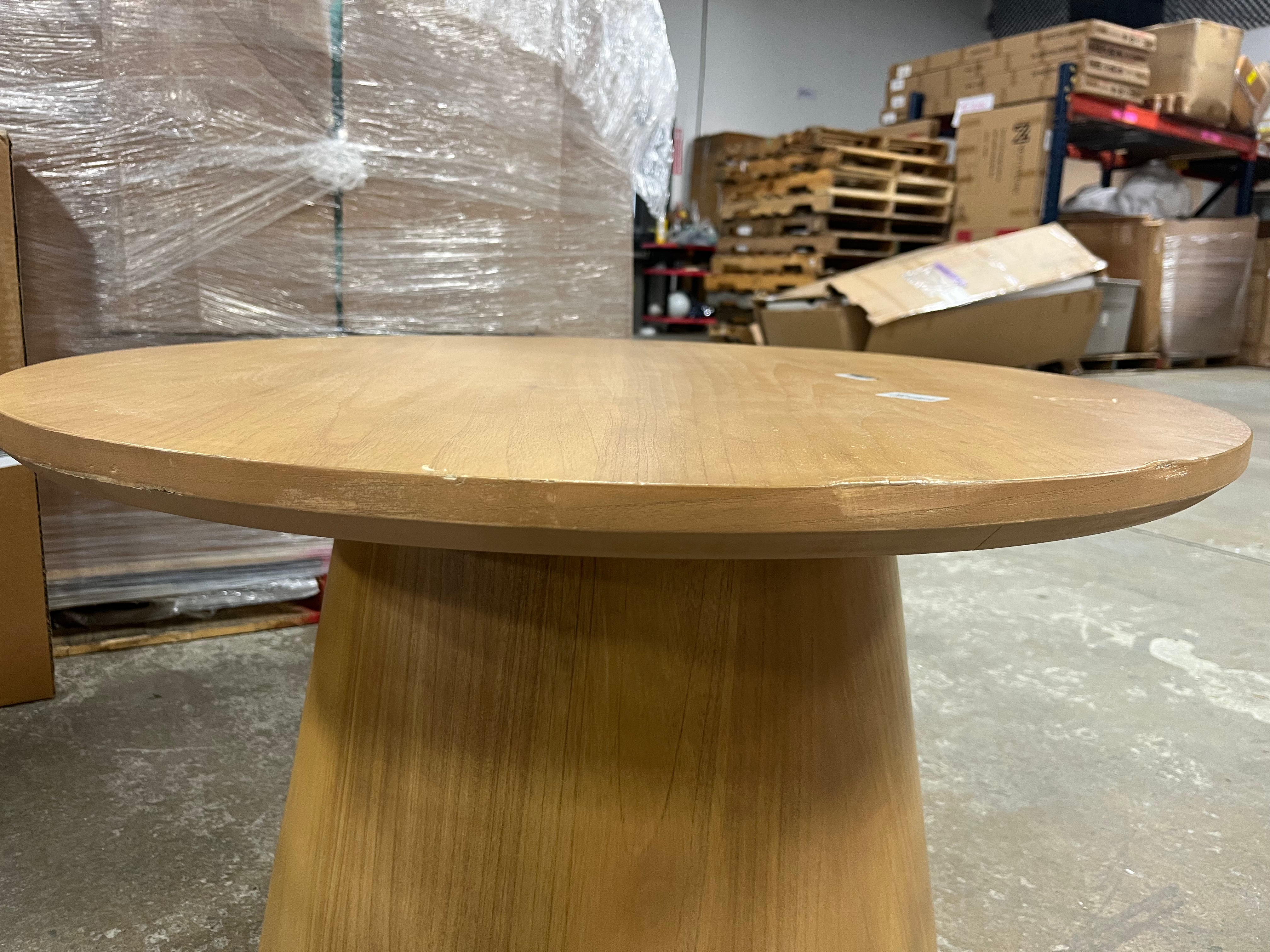 Wooden Round Pedestal Coffee Table