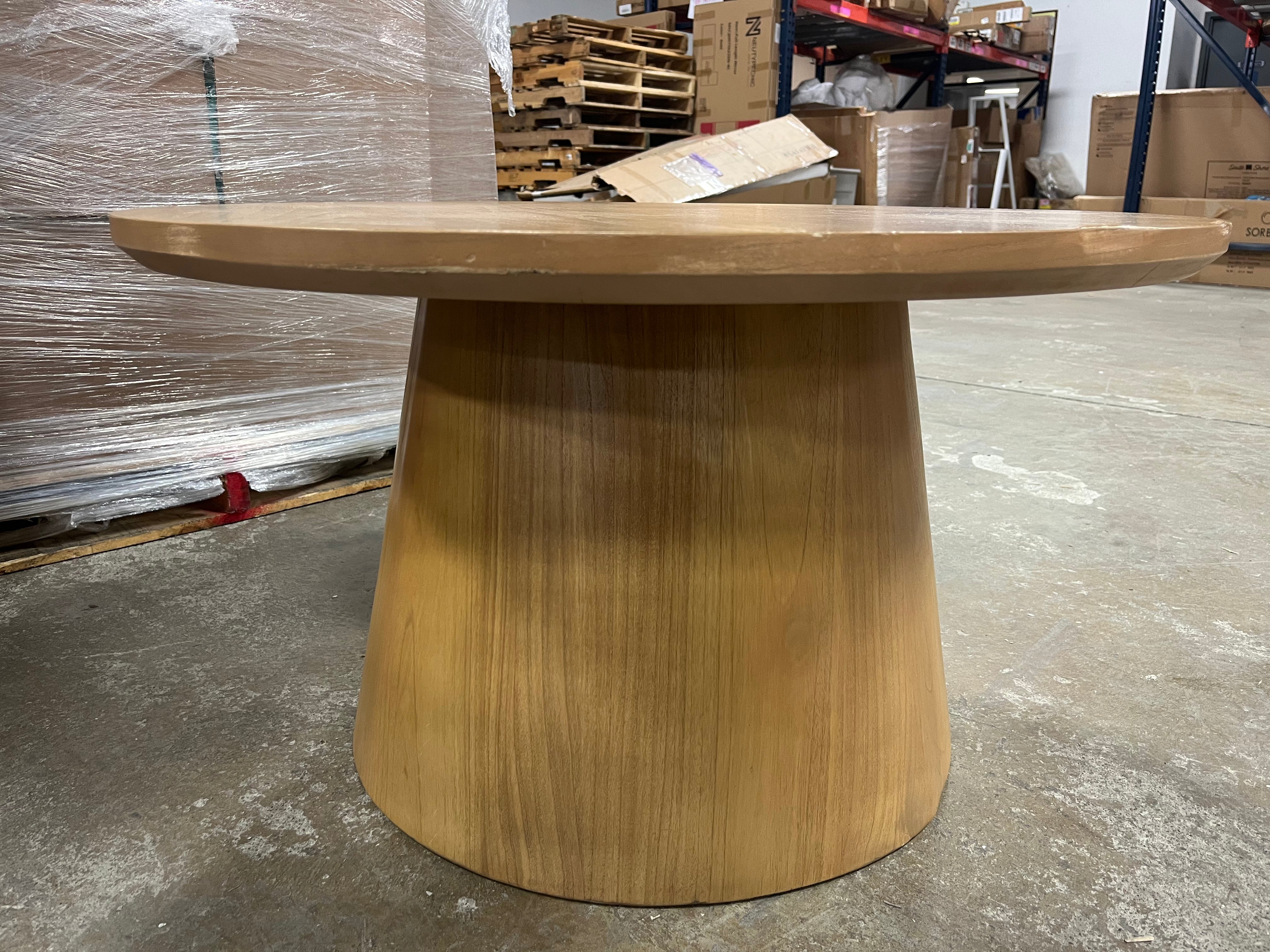 Wooden Round Pedestal Coffee Table