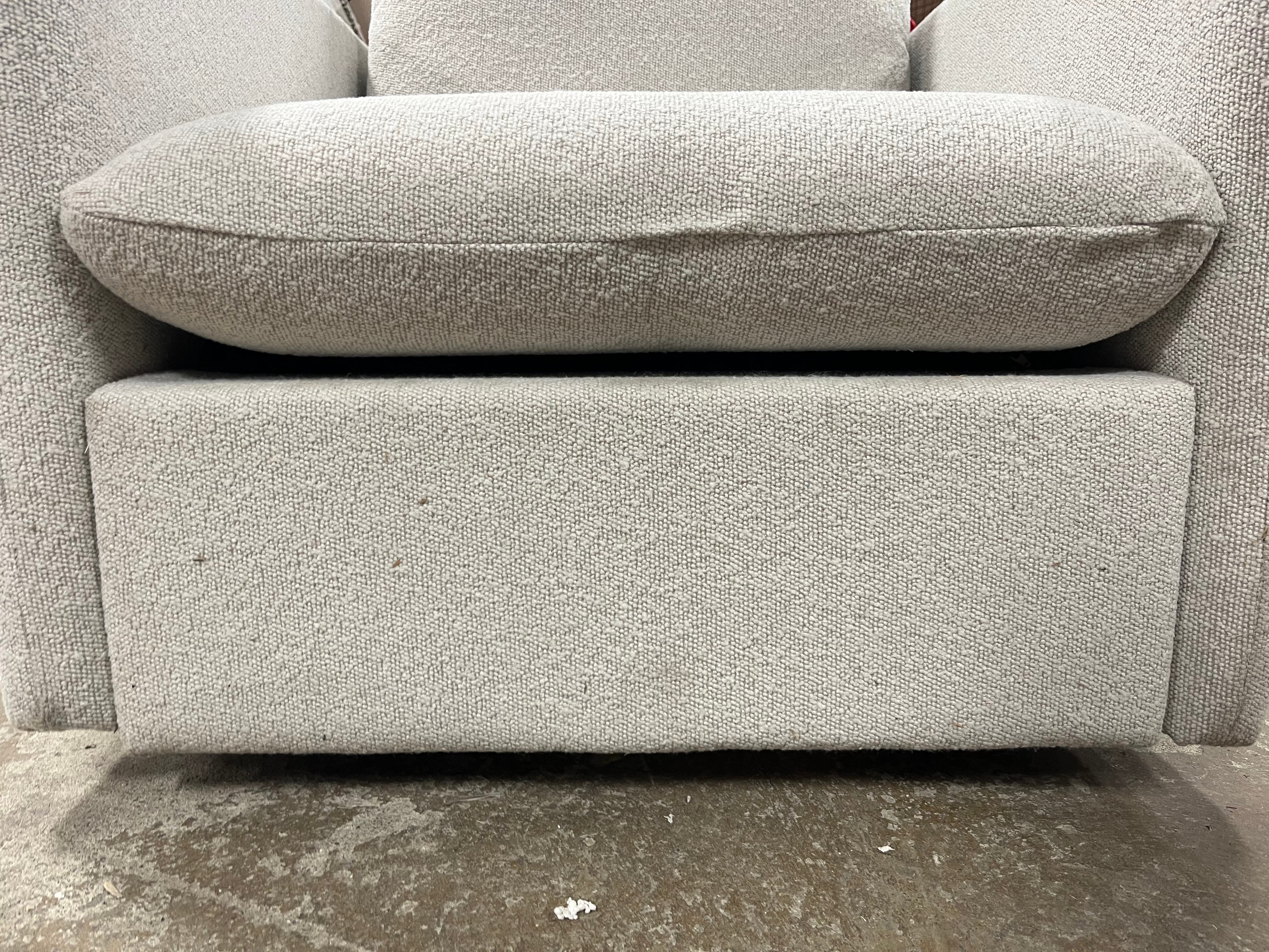 Boucle Upholstered Swivel Arm Chair