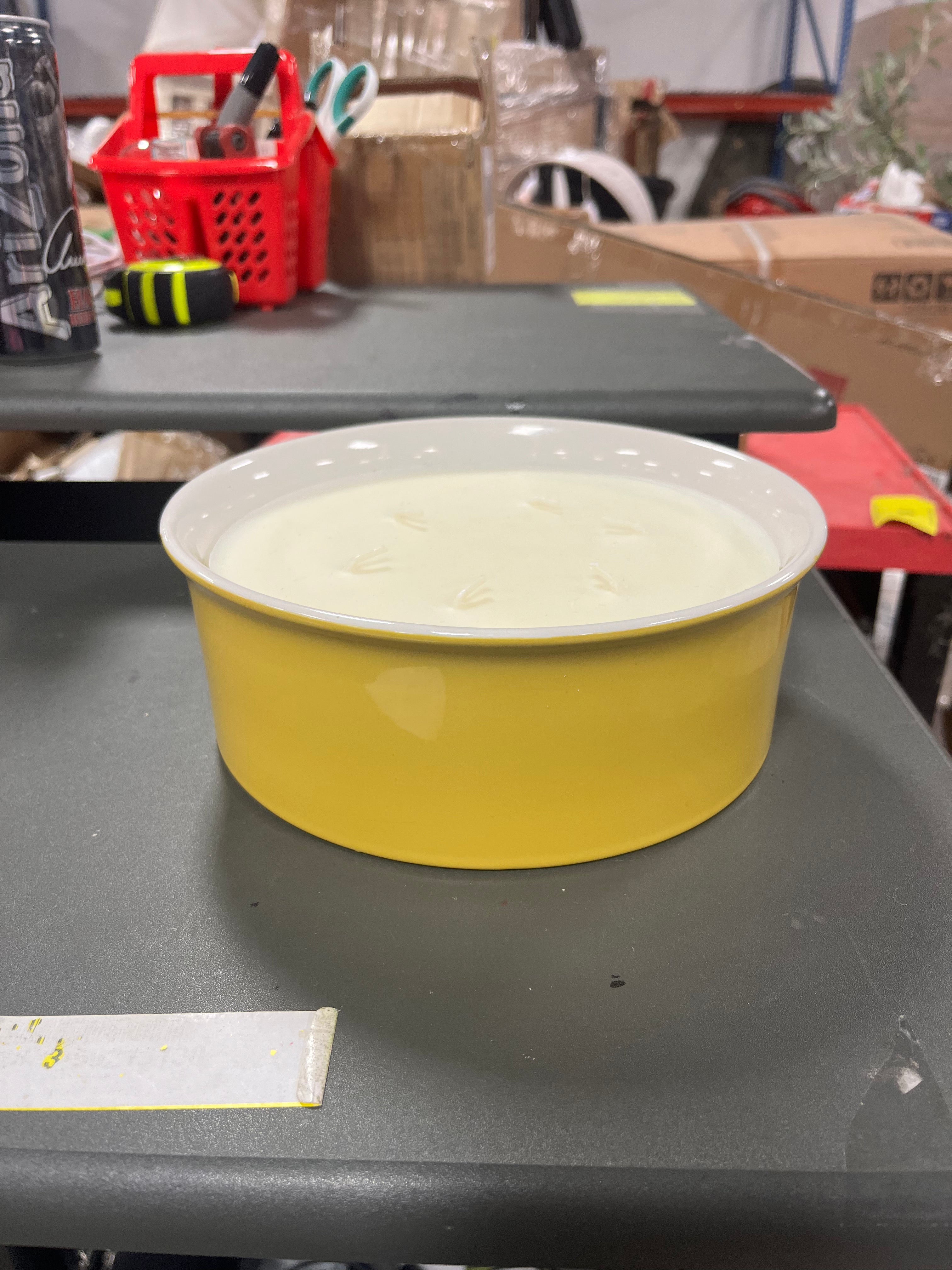 6-Wick Two-Tone Ceramic Golden Hour Jar Candle Yellow/Cream, final cut