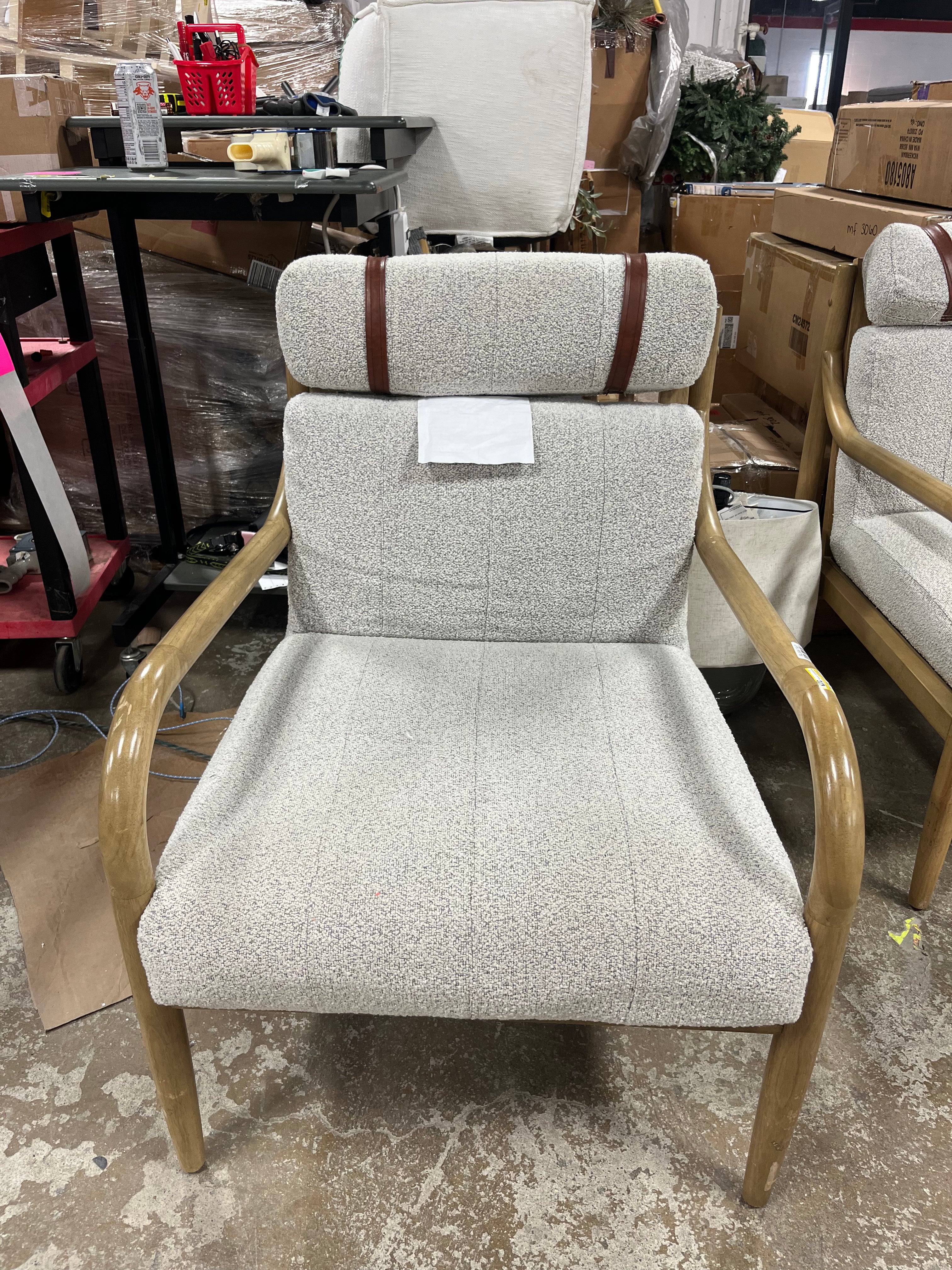 Boucle Upholstered Wood Accent Arm Chair - Hearth & Hand™ with Magnolia