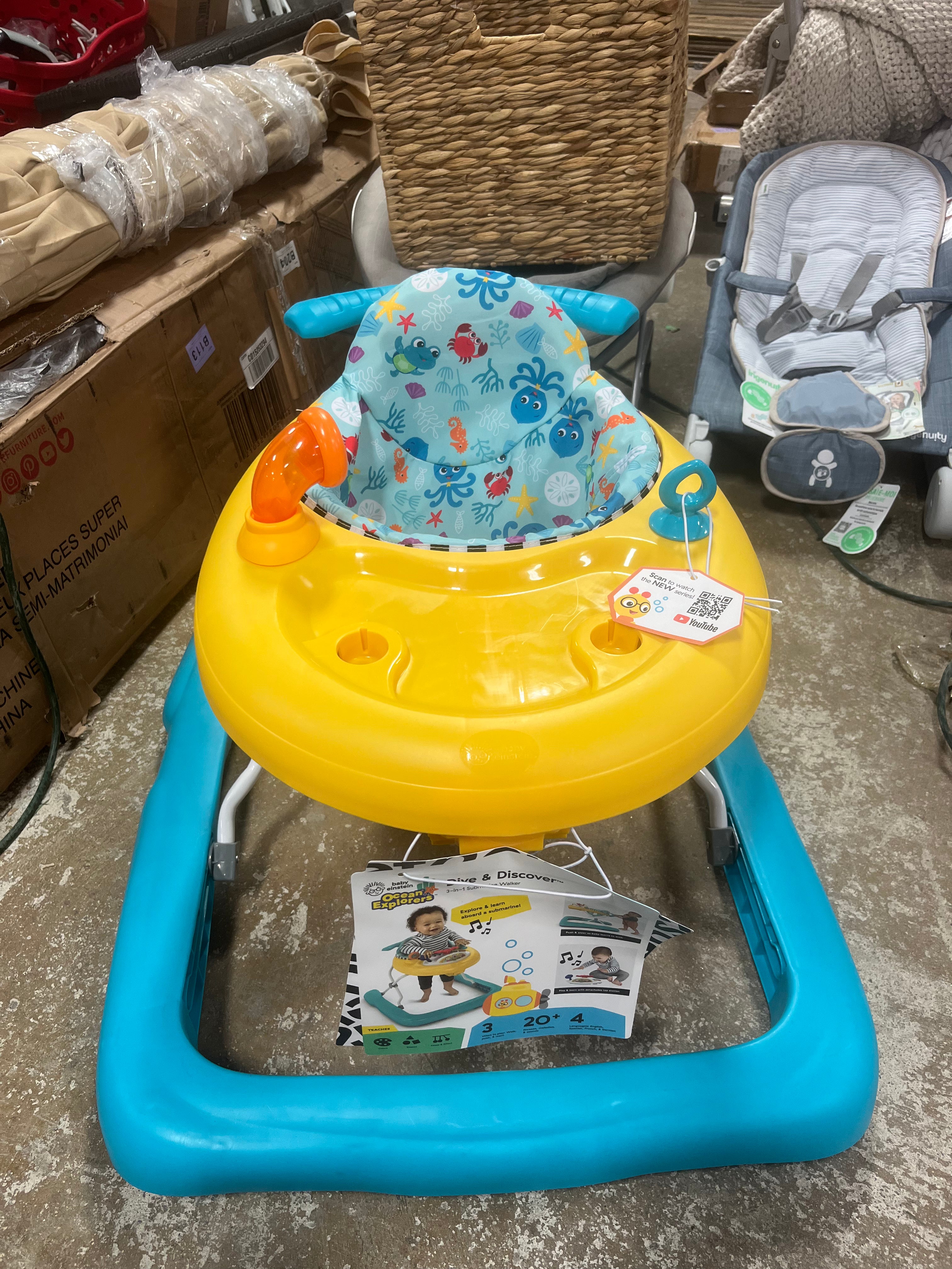 Ocean Explorers Dive & Discover 3-in-1 Submarine Walker, with Removable Floor-Toy, Ages 6 Months and Up