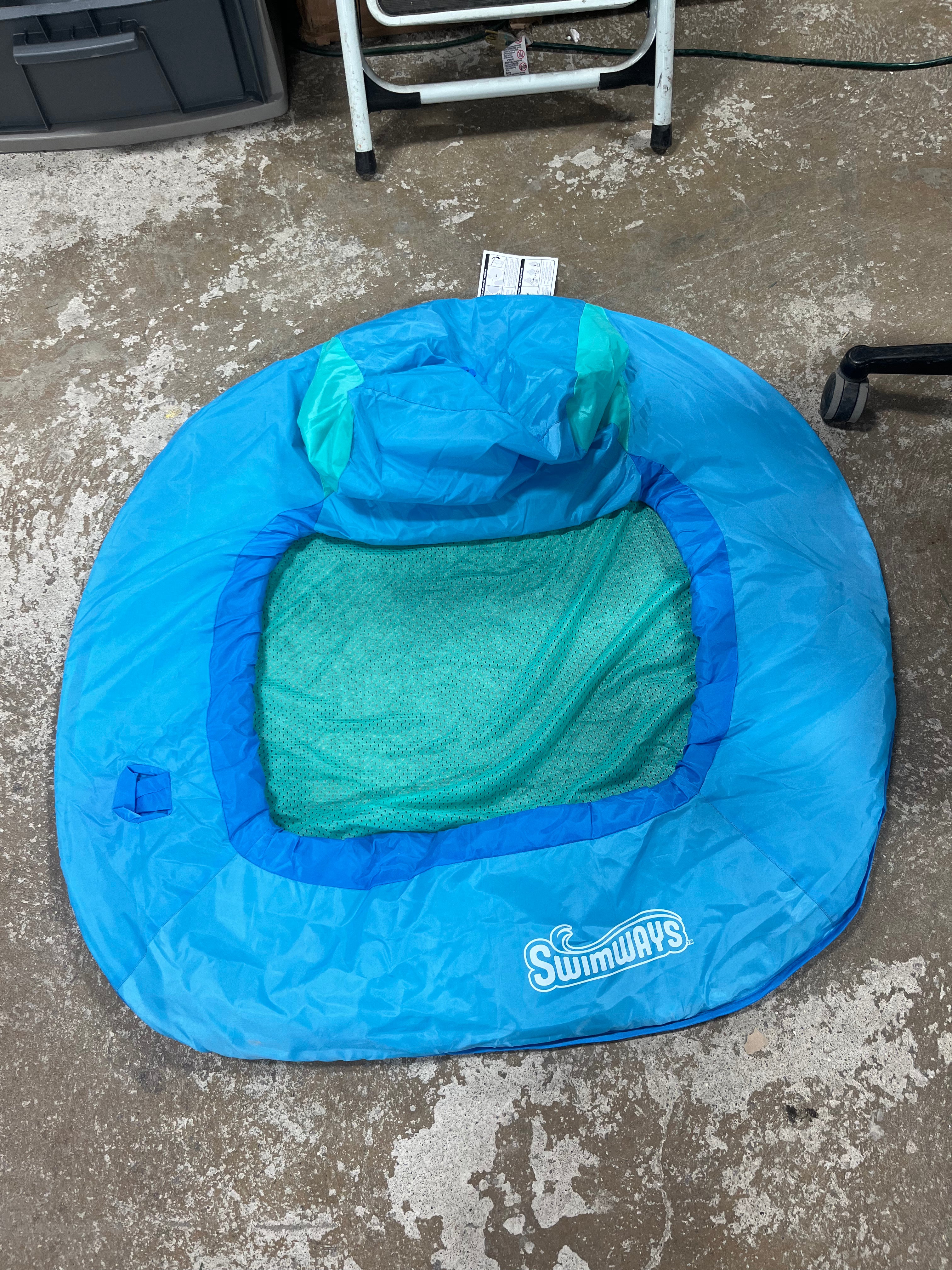 Spring Float Premium SunSeat Pool Chairs for Swimming Pool, Inflatable Pool Floats Adult with Fast Inflation for Ages 15 & Up, Sky Blue