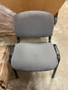 Waiting Room Stacking Chairs with Upholstered Fabric Seat and Back Support Stackable Guest Chairs Grey