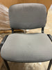 Waiting Room Stacking Chairs with Upholstered Fabric Seat and Back Support Stackable Guest Chairs Grey