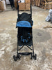 3D Mini Convenience Stroller – Lightweight Stroller with Compact Fold, Multi-Position Recline, Canopy with Pop Out Sun Visor – Umbrella Stroller, Blue/Black