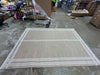 Border Plaid Handmade Jute Woven Area Rug Natural/Cream