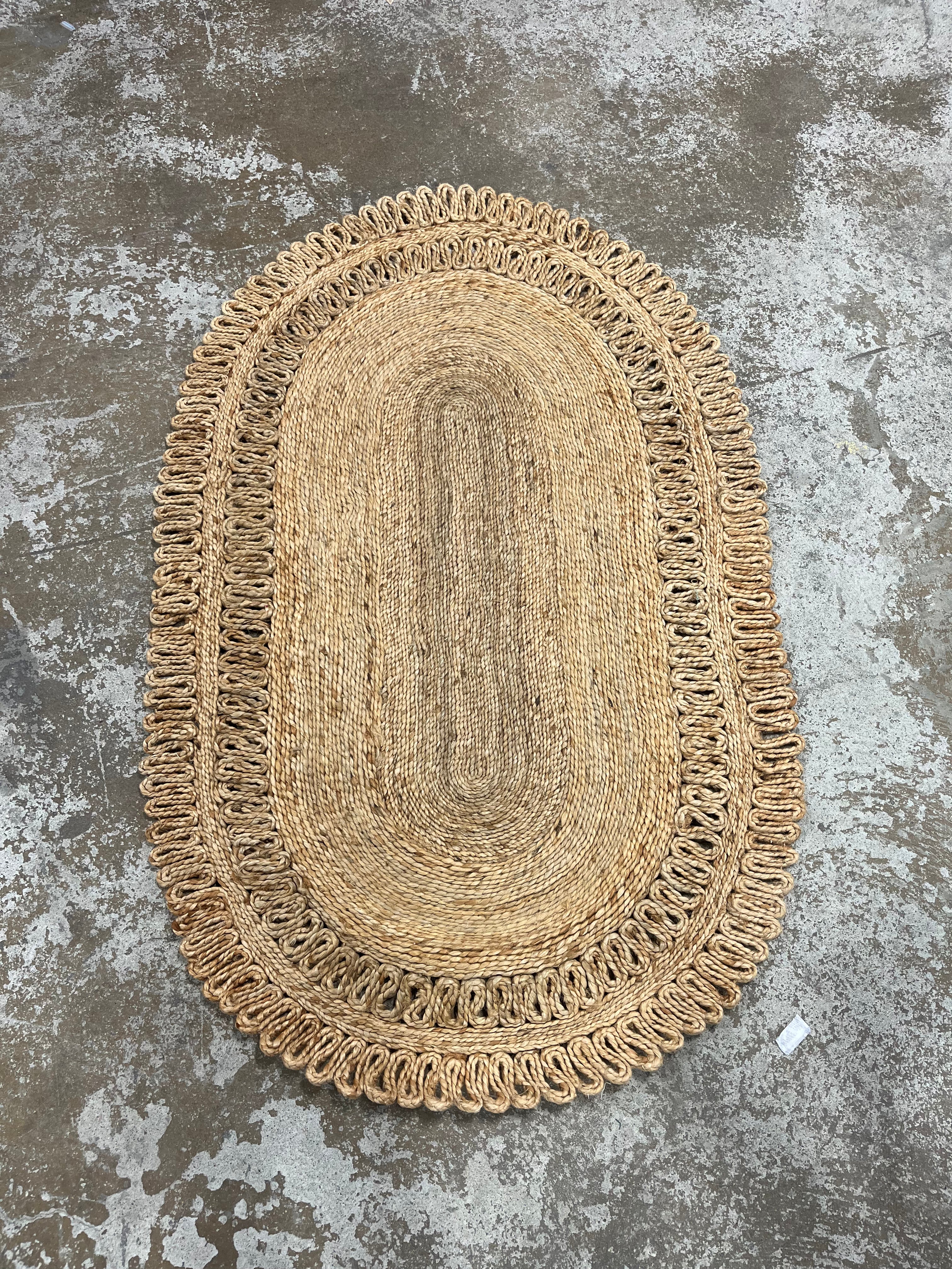 Unique Loom Braided Jute Natural Area Rug