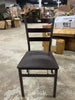 Wood Ladder Back Padded Folding Chair Brown