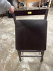 Wood Ladder Back Padded Folding Chair Brown