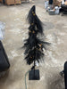 LED Black Faux Alpine Balsam Fir Halloween Tree with Golden Warm White