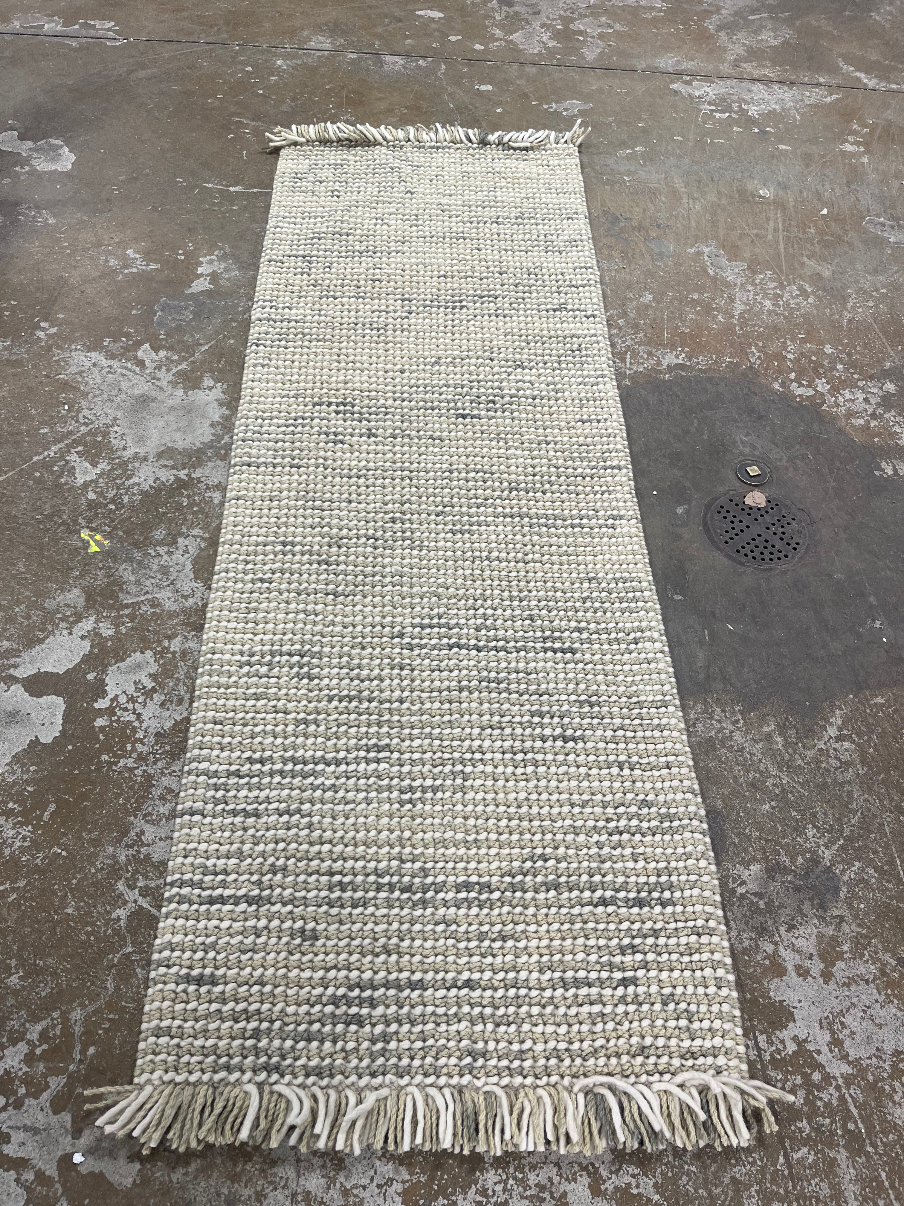 Chunky Knit Wool Woven Rug