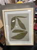 1-Piece Leaf Framed Wall Art Set Natural - Botanical Drawing, Beige Frame, Vertical Display