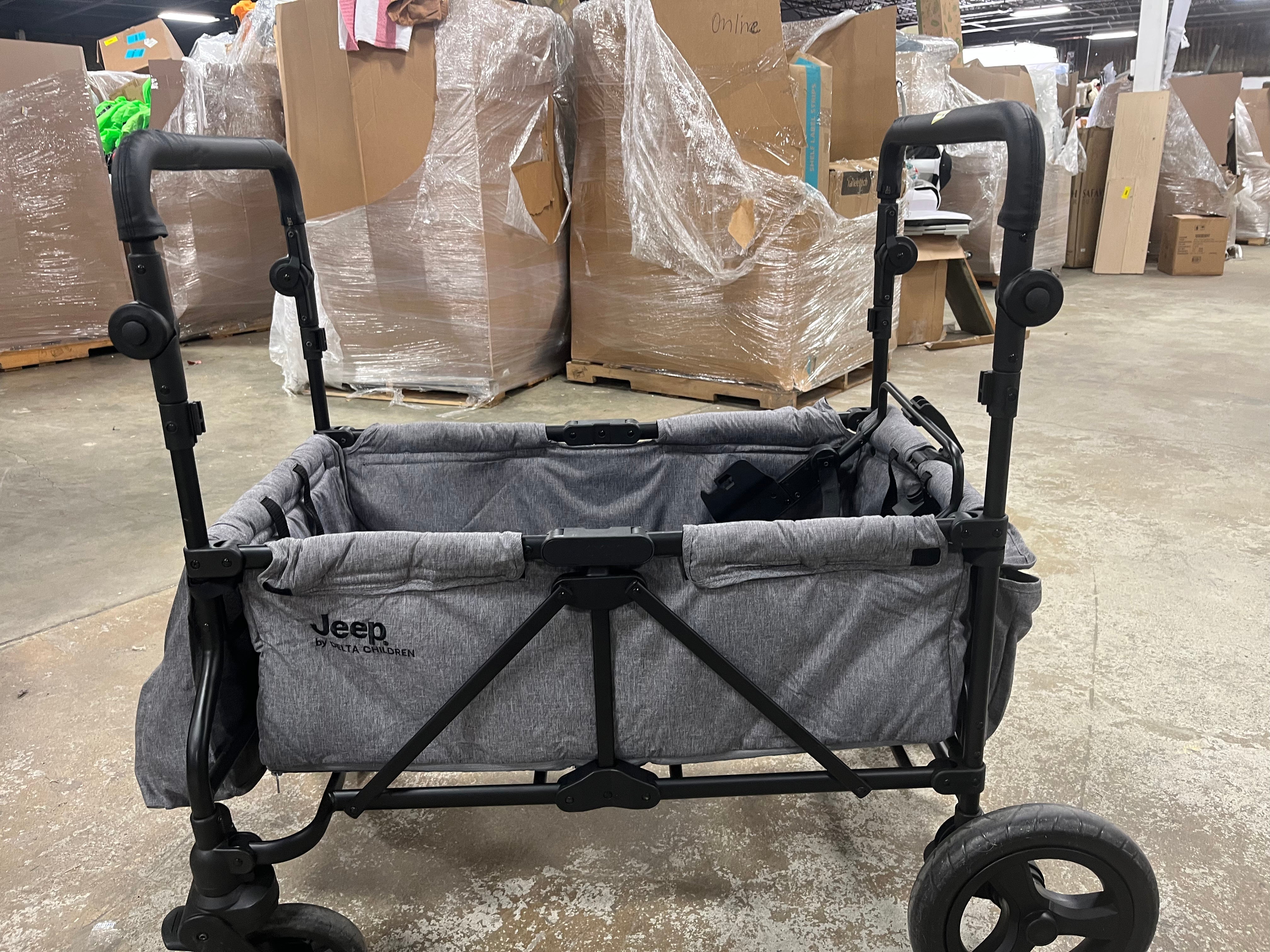 Wrangler Stroller Wagon with Included Car Seat Adapter by Delta Children - Gray