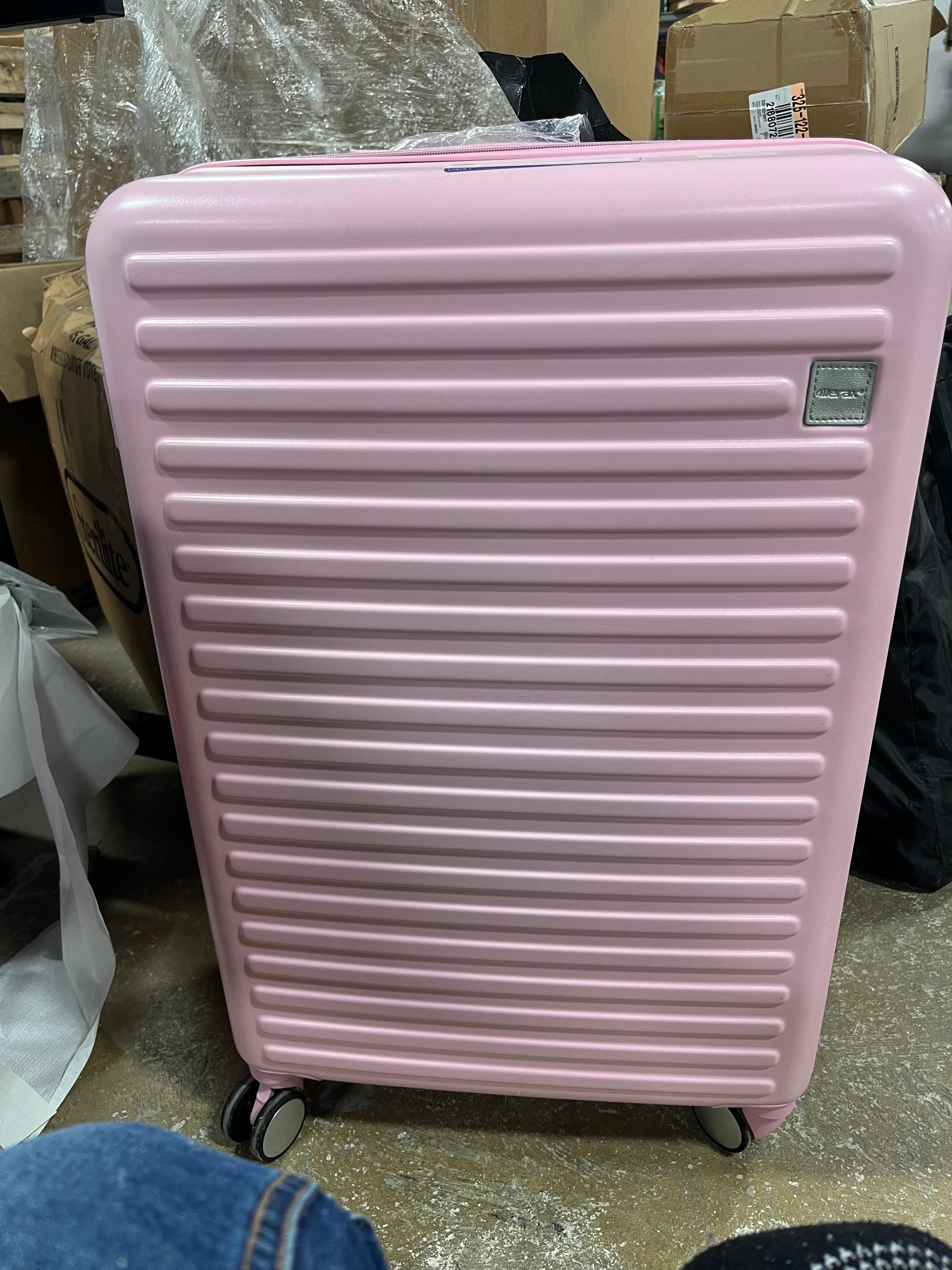 ABS Hard Shell Luggage Sets, Front Opening Suitcase with USB Port, Cup Holder and Spinner Wheels 4W