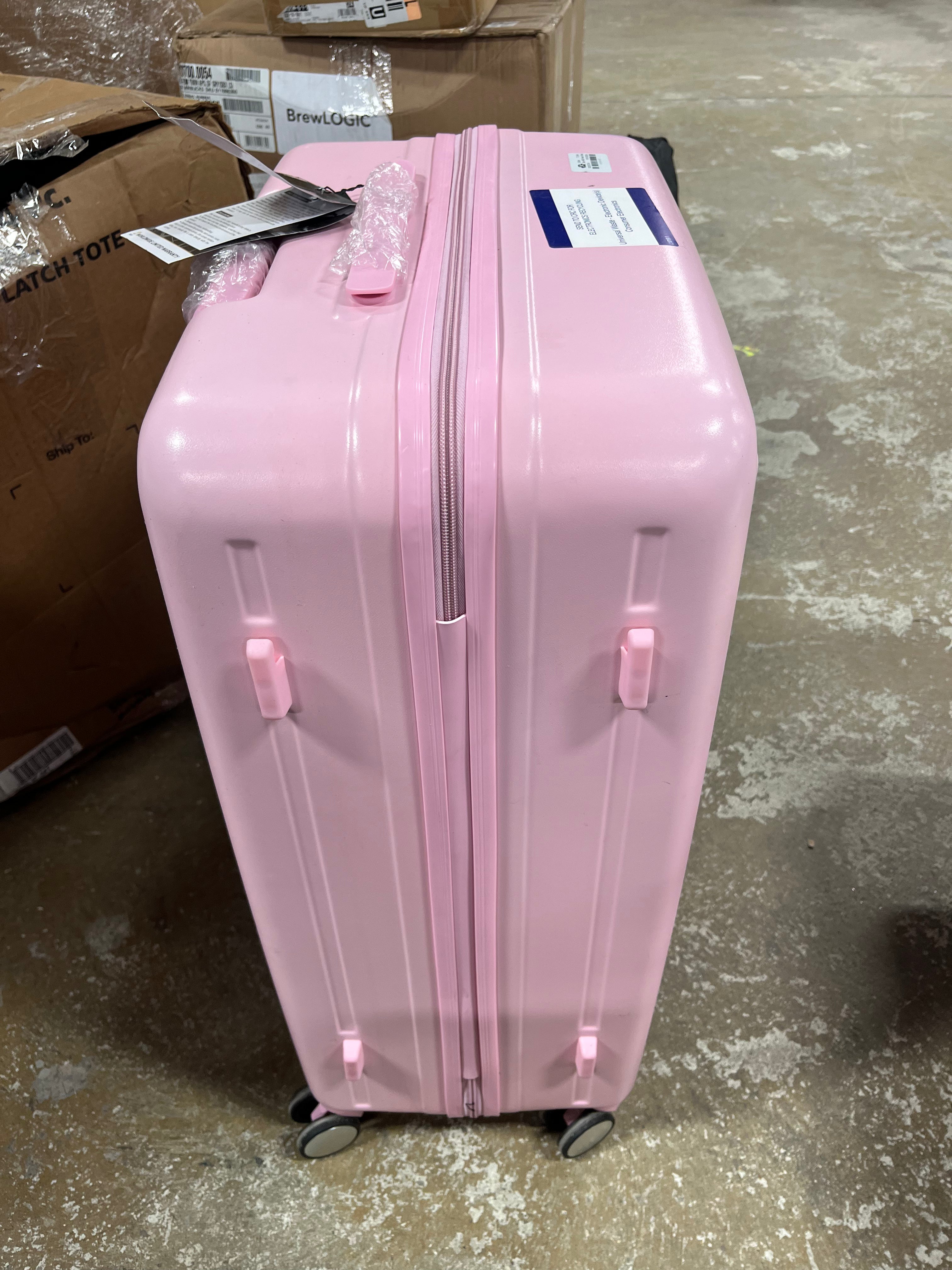 ABS Hard Shell Luggage Sets, Front Opening Suitcase with USB Port, Cup Holder and Spinner Wheels 4W