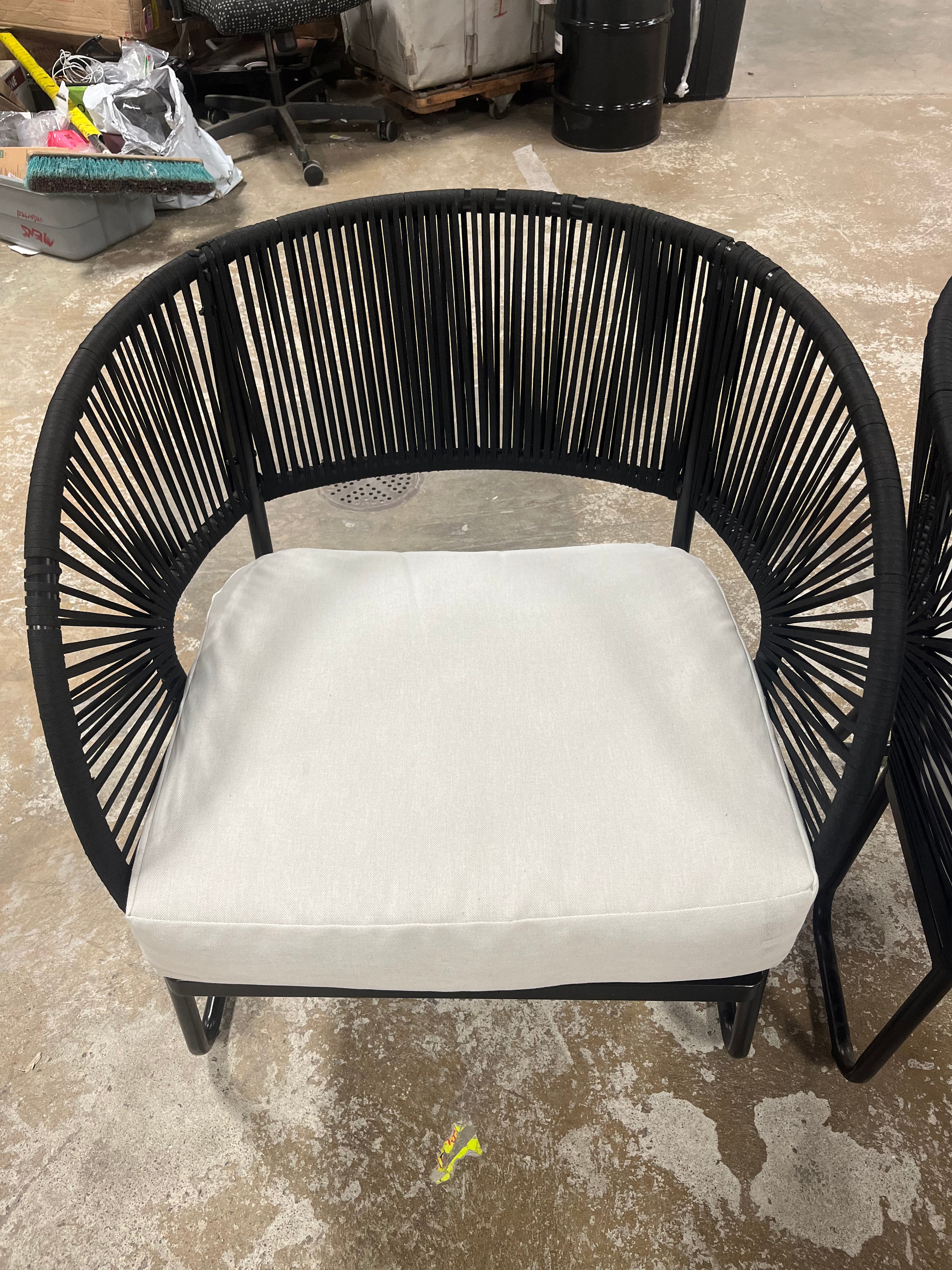 Mackworth 2pk Rope Patio Club Chairs, Outdoor Furniture