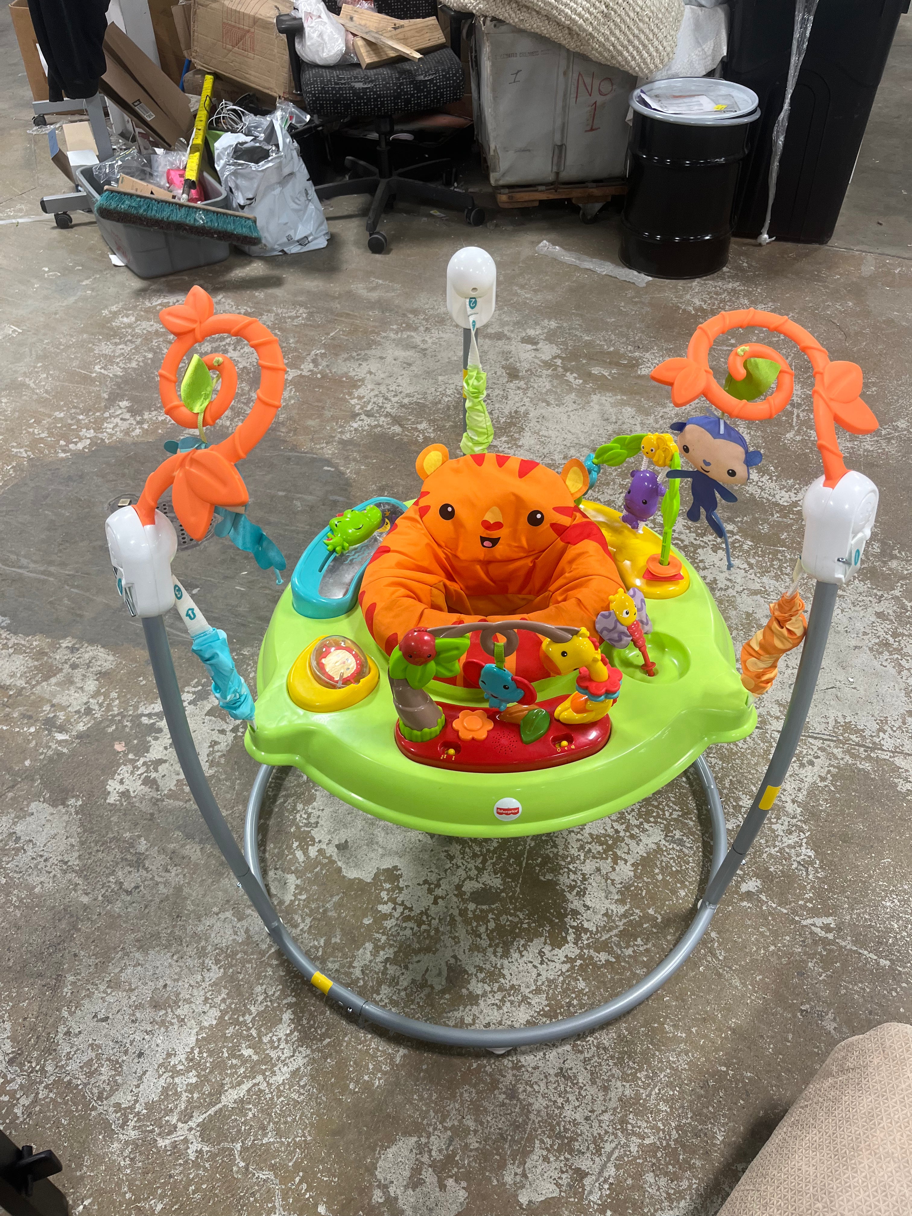 Baby Bouncer Tiger Time Jumperoo Activity Center with Lights Music and Toys