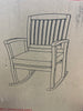 Selma Teak Finish Wood Outdoor Patio Rocking Chair with Cream Cushion