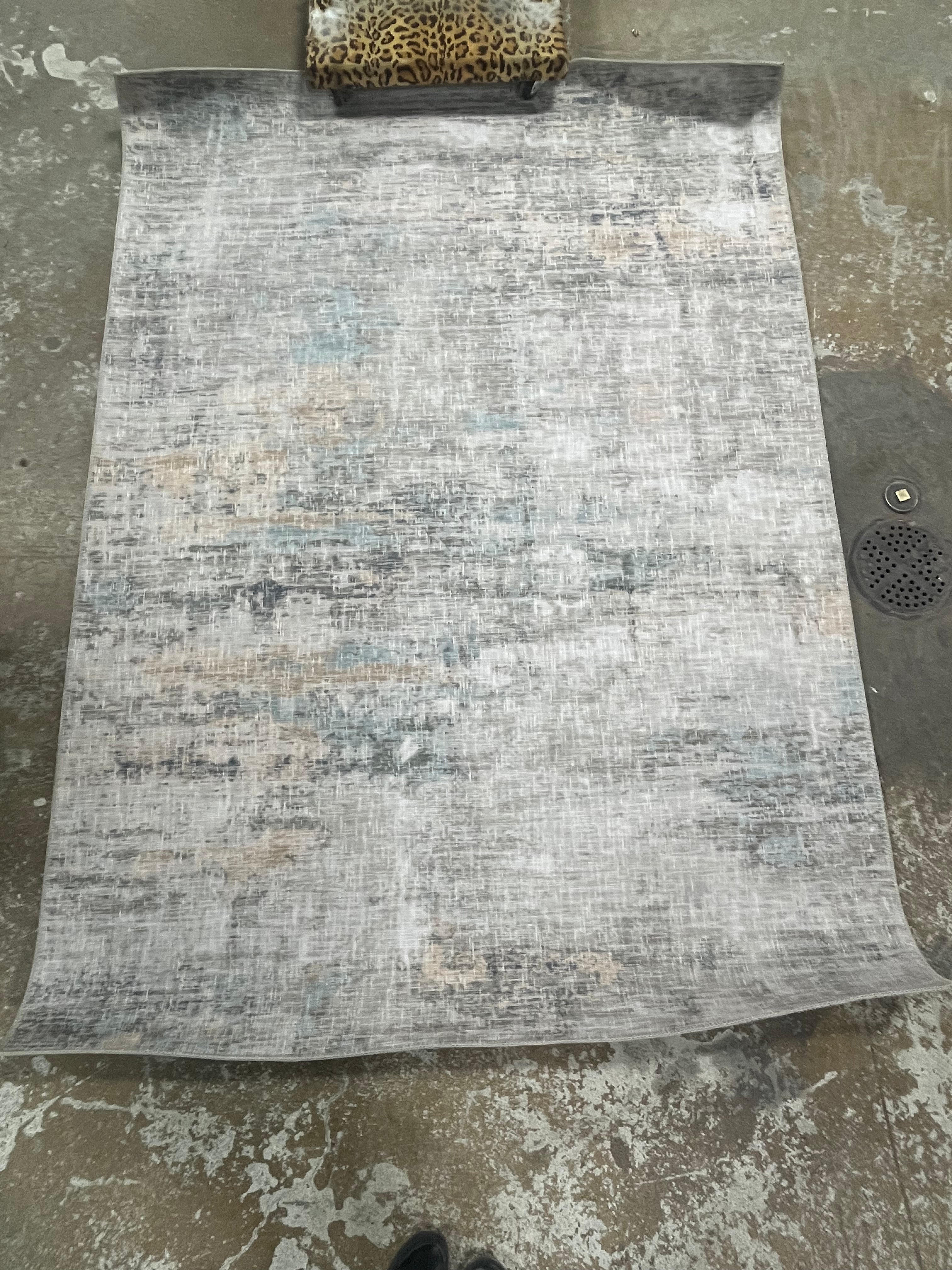 Modern Abstract Distressed Area Rug