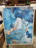 Blue And Gold Luxury Abstract Fluid Art III, 30x 40