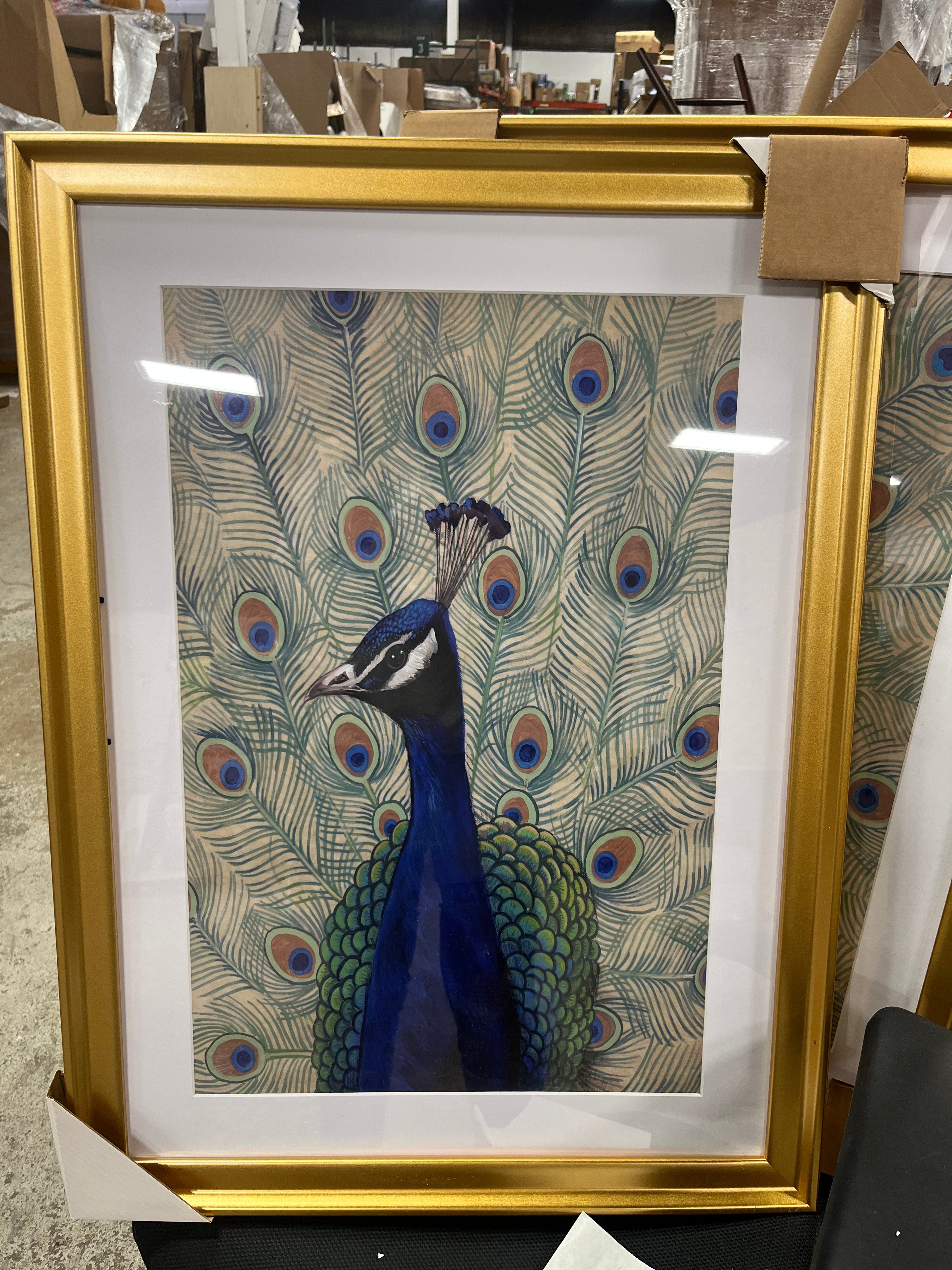 " Blue Peacock I " 2 - Pieces