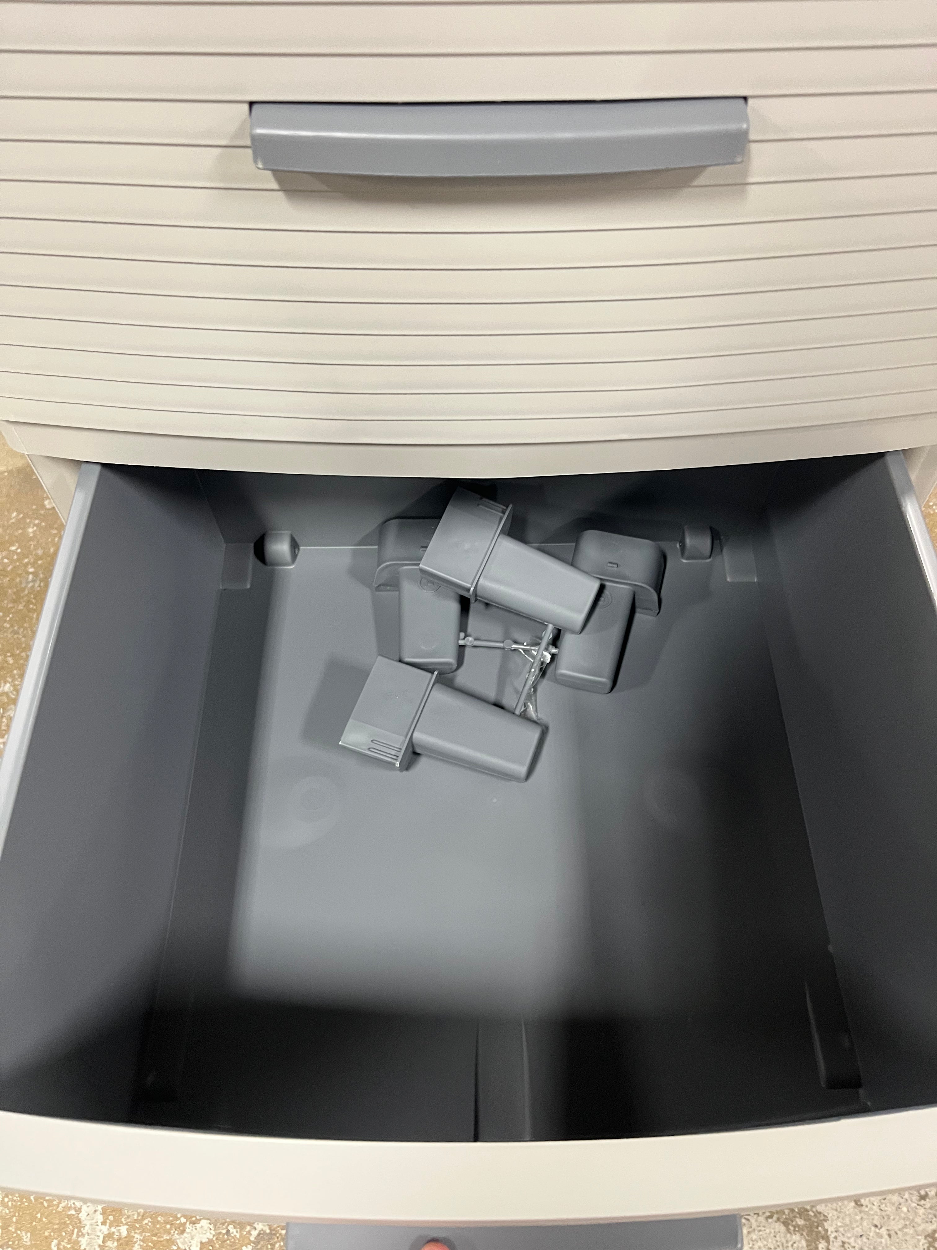 3 Drawer Storage Cabinet Gray